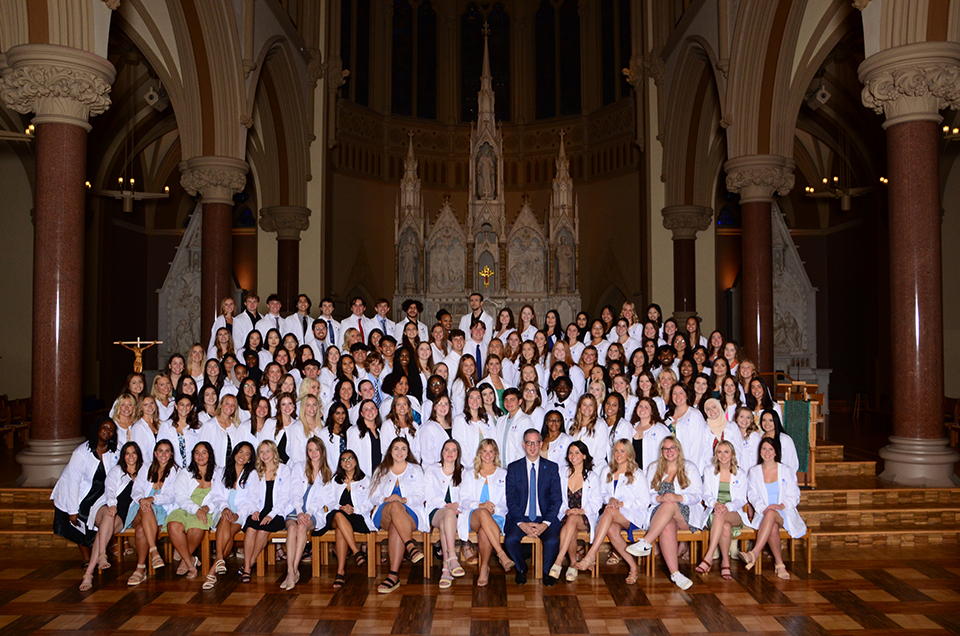 The Saint ˻ֱ University Trudy Busch Valentine School of Nursing held its White Coat Ceremony for the Class of 2026. It’s an event celebrated nationwide and marks an important milestone for students as they progress toward becoming baccalaureate nurses in their health care education.